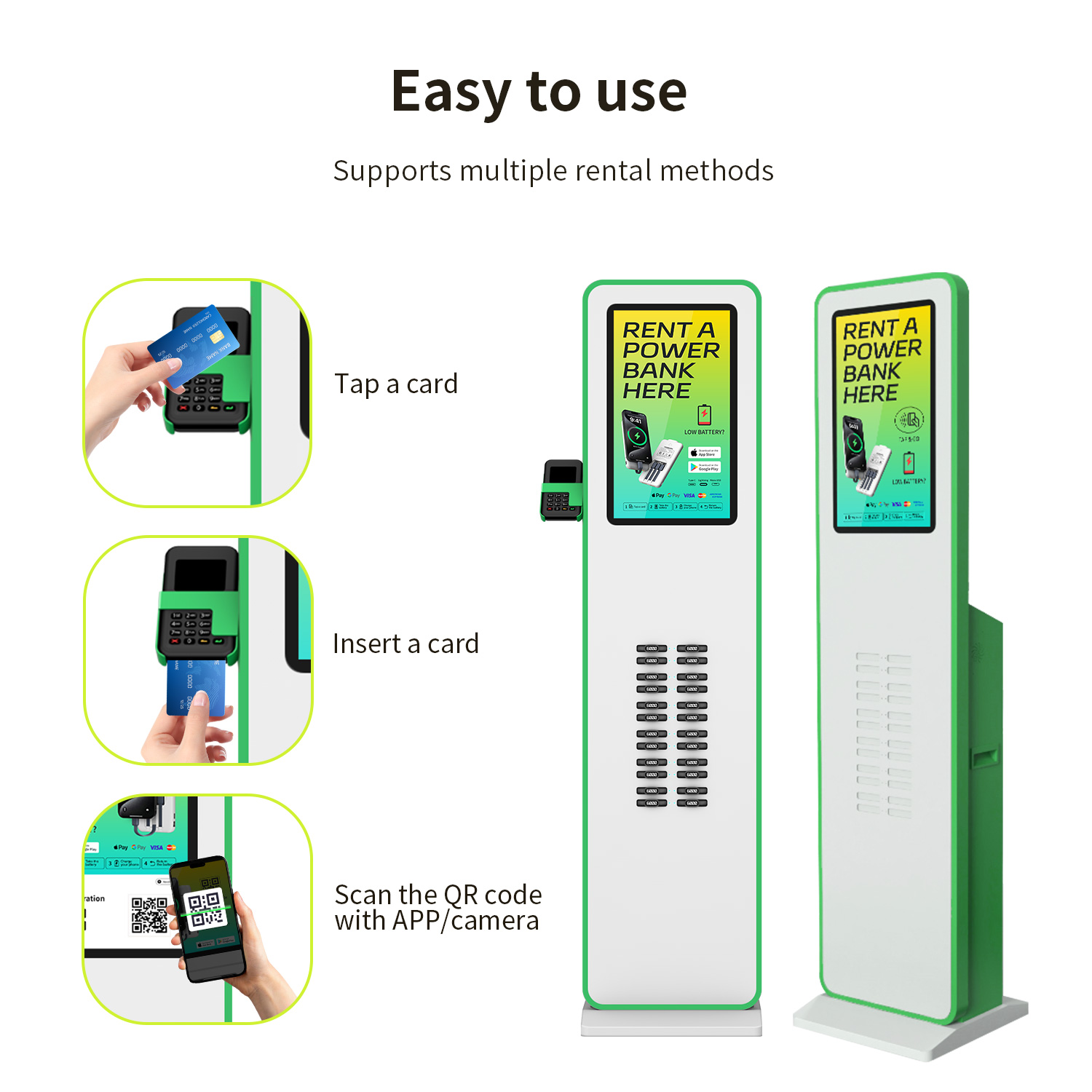 32 slots stripe pos vertical power bank vending machine (复制)