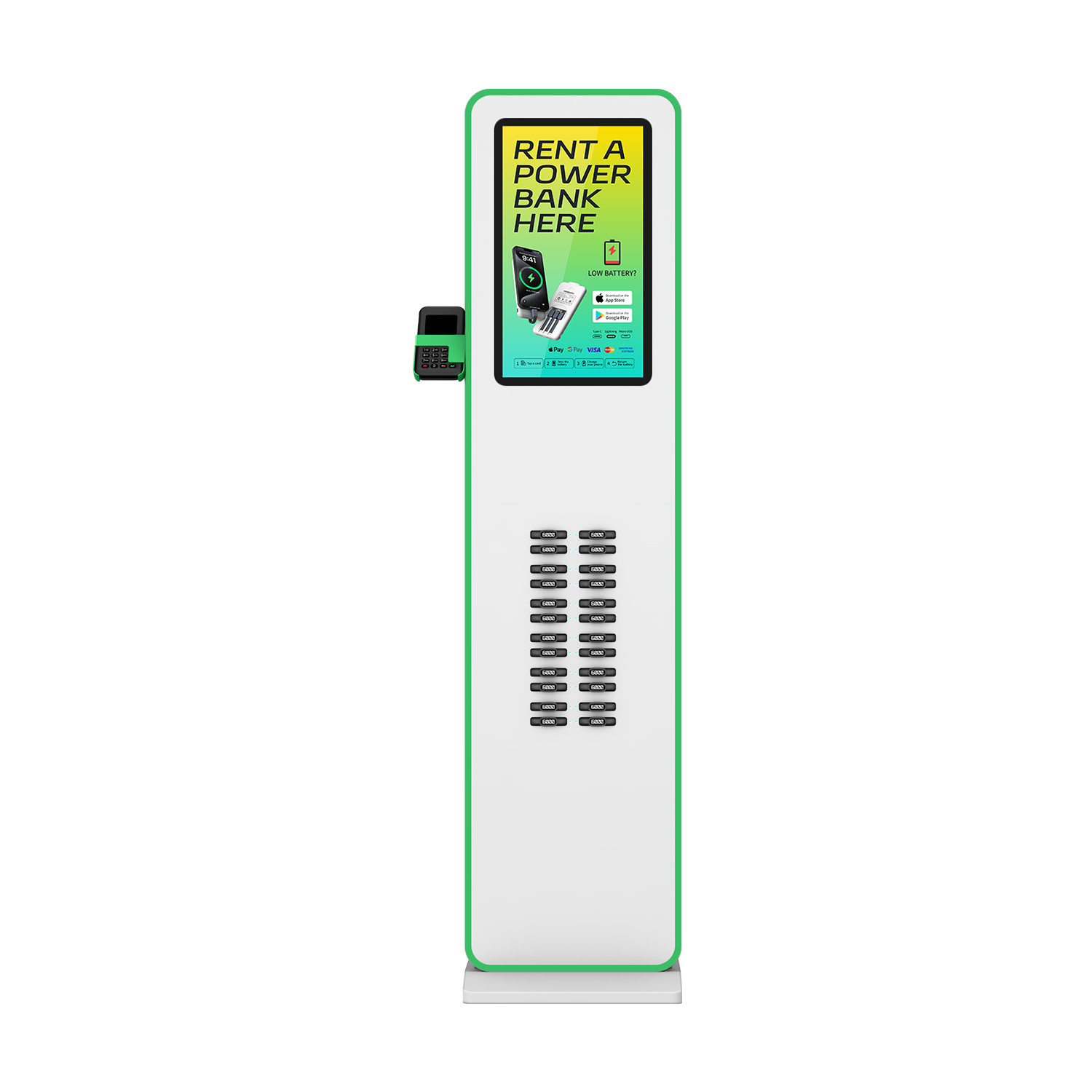 32 slots stripe pos vertical power bank vending machine (复制)
