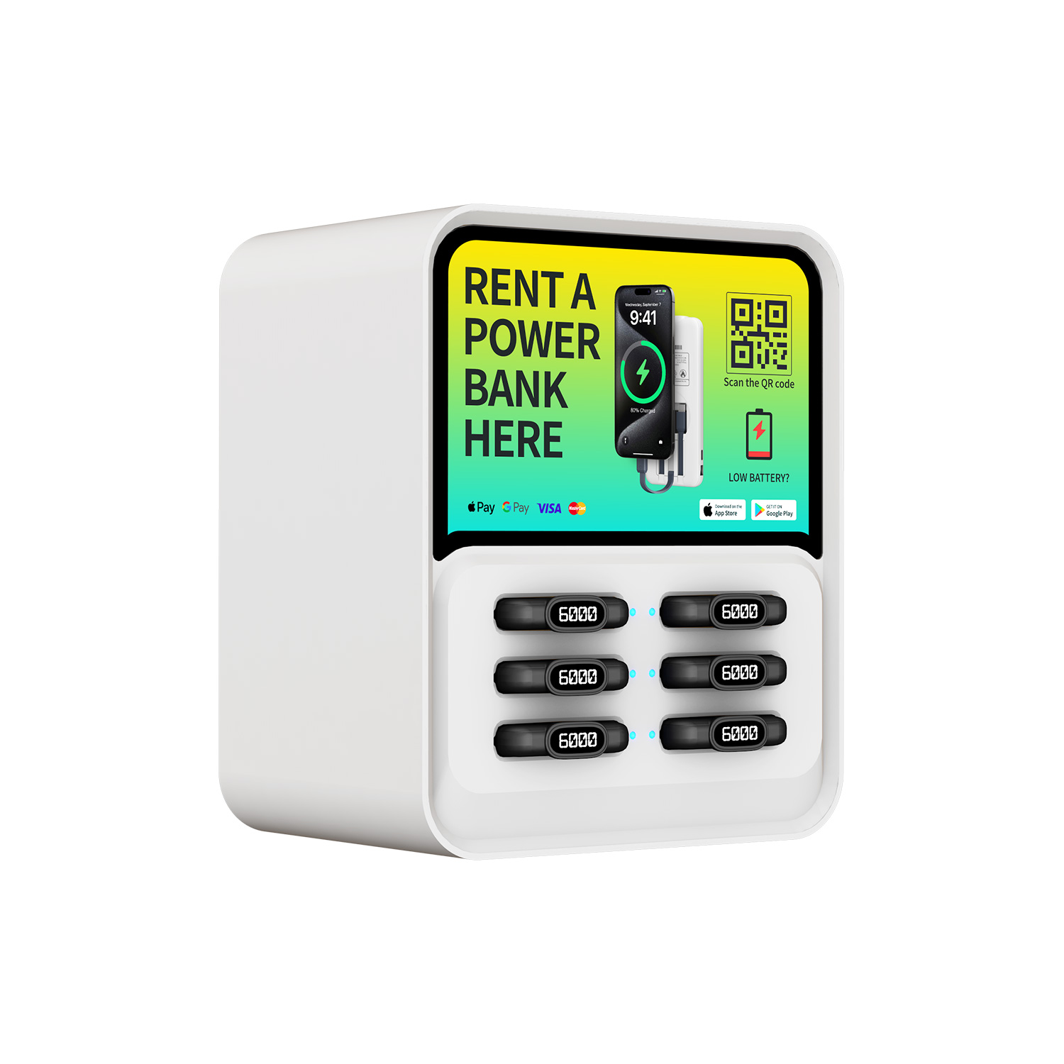 6 Slots Qr Scan Shared Power Bank Station - 图片 2
